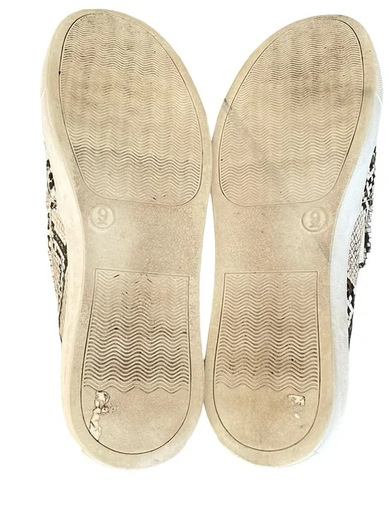 Express White and Black Snake-Print Slip-On Sneakers - Picture 8 of 8